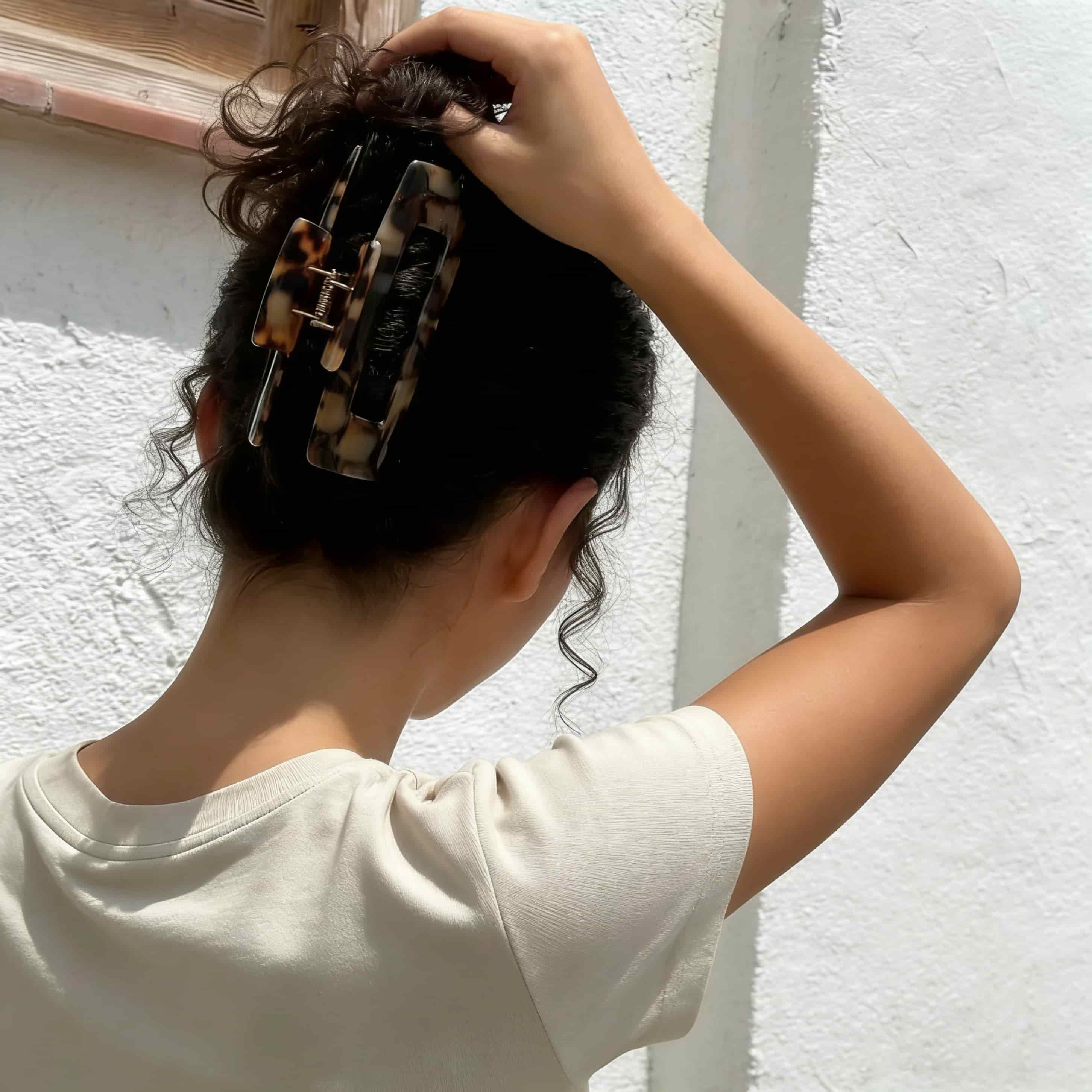 Premium Acetate Geometric Hair Claw Clip