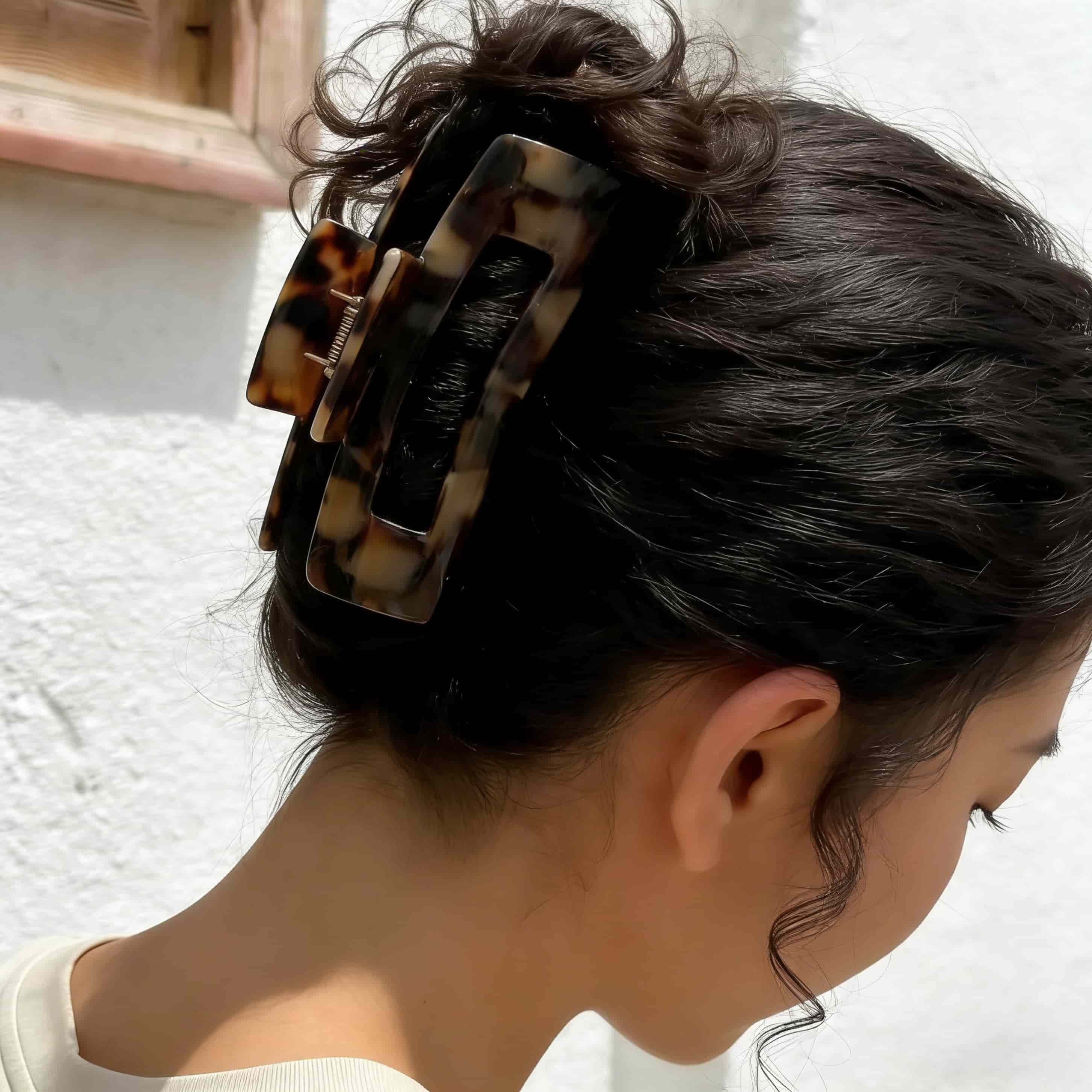 Premium Acetate Geometric Hair Claw Clip