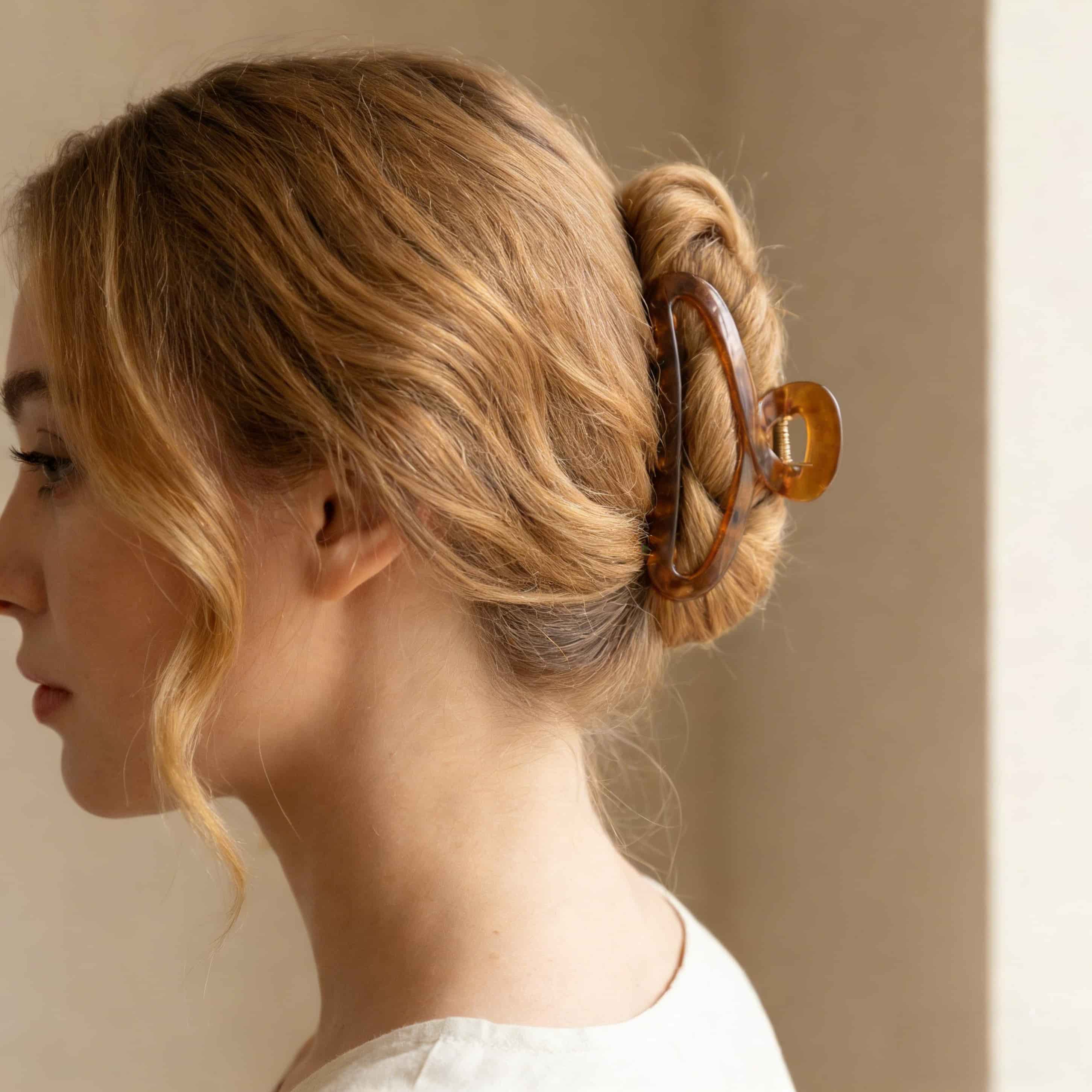 Minimalist Cross-Loop Jelly Hair Claw Clip