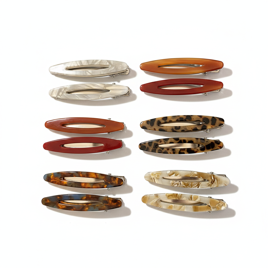 Artisanal Acetate & Metal Side Clips