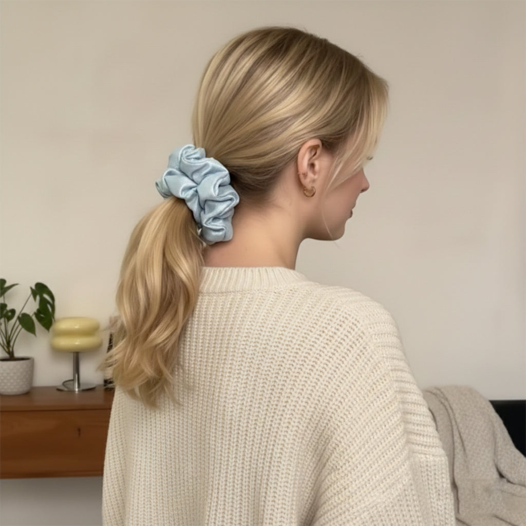 Elegant Shimmer Scrunchies