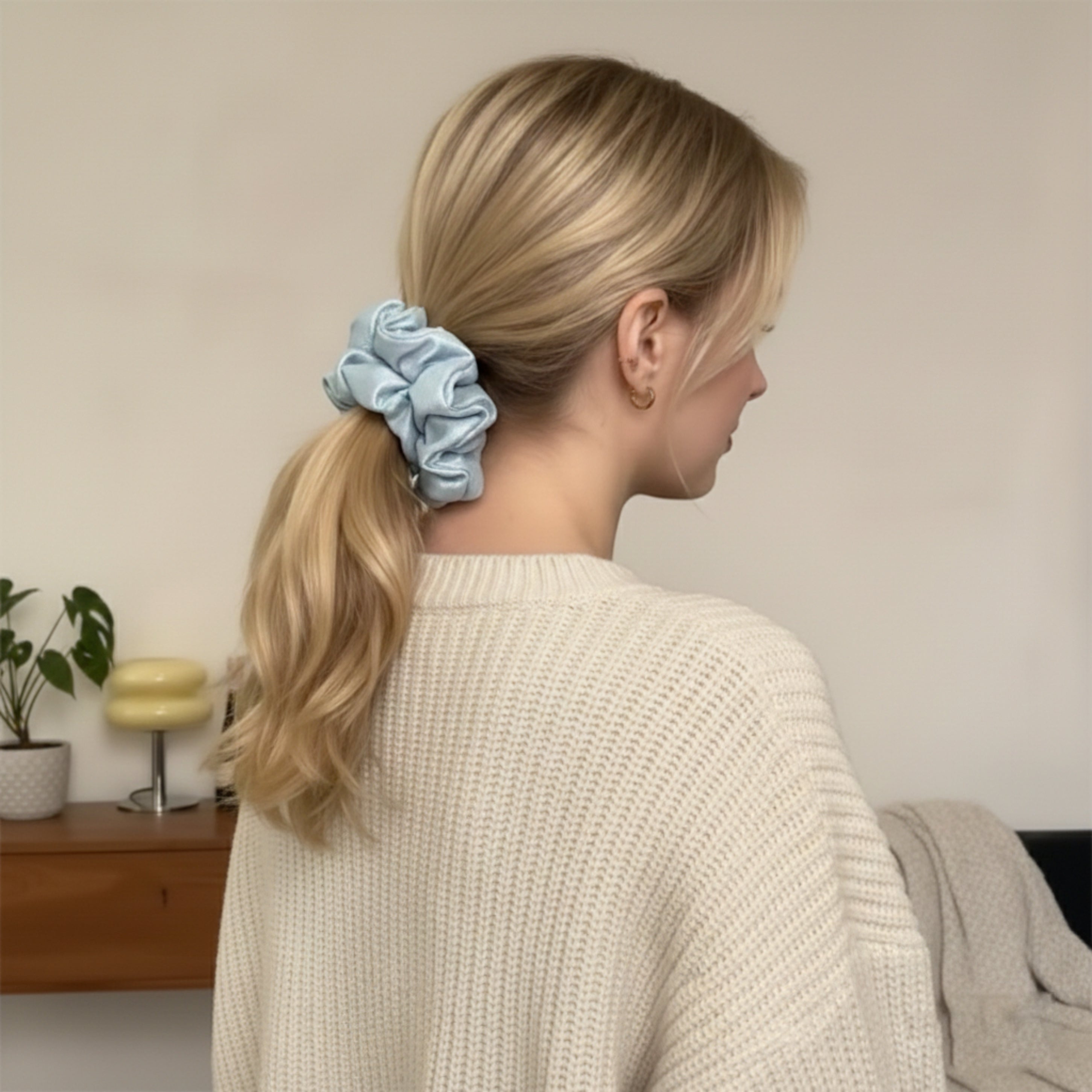 Elegant Shimmer Scrunchies