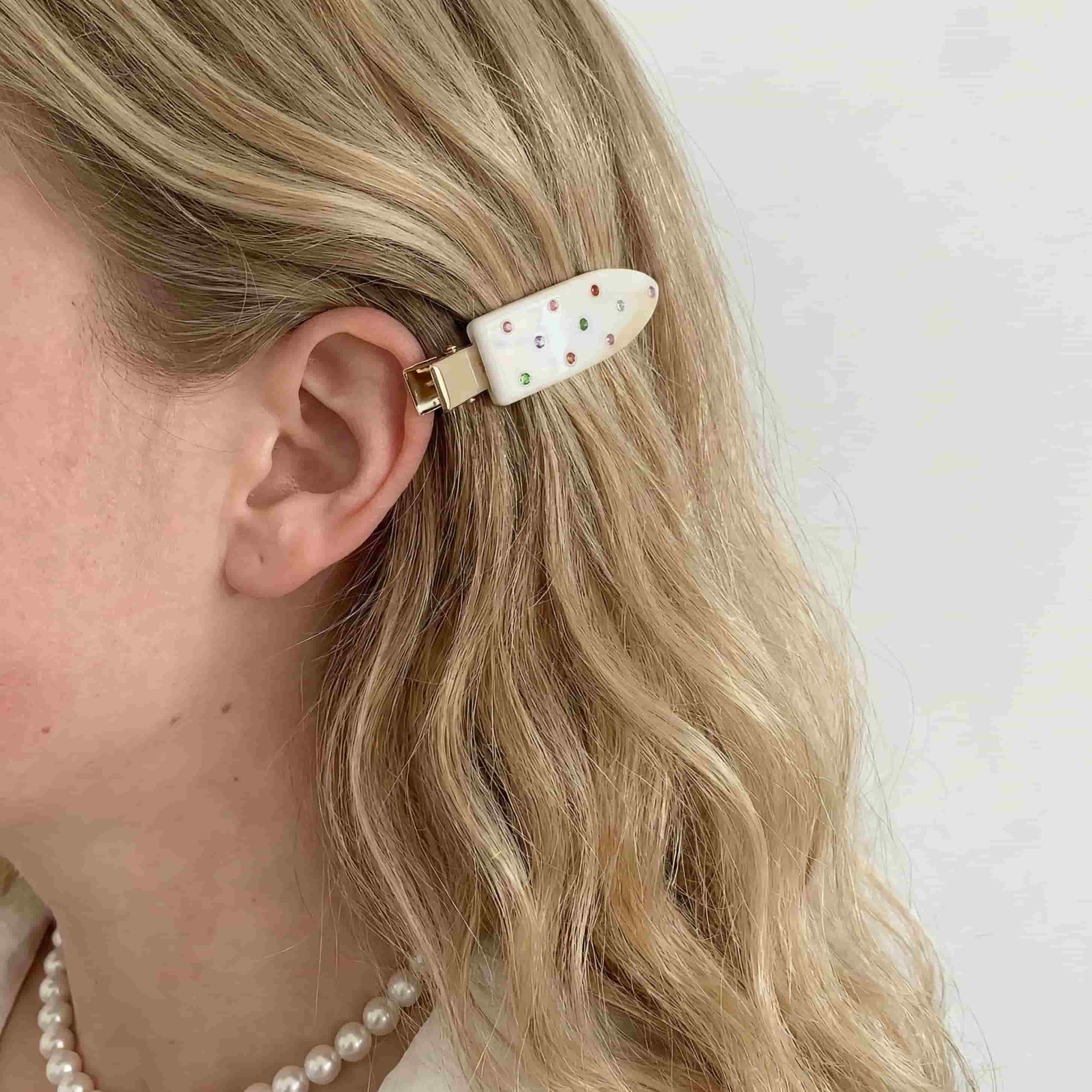 Sparkling Acetate Non-Marking Hair Clip
