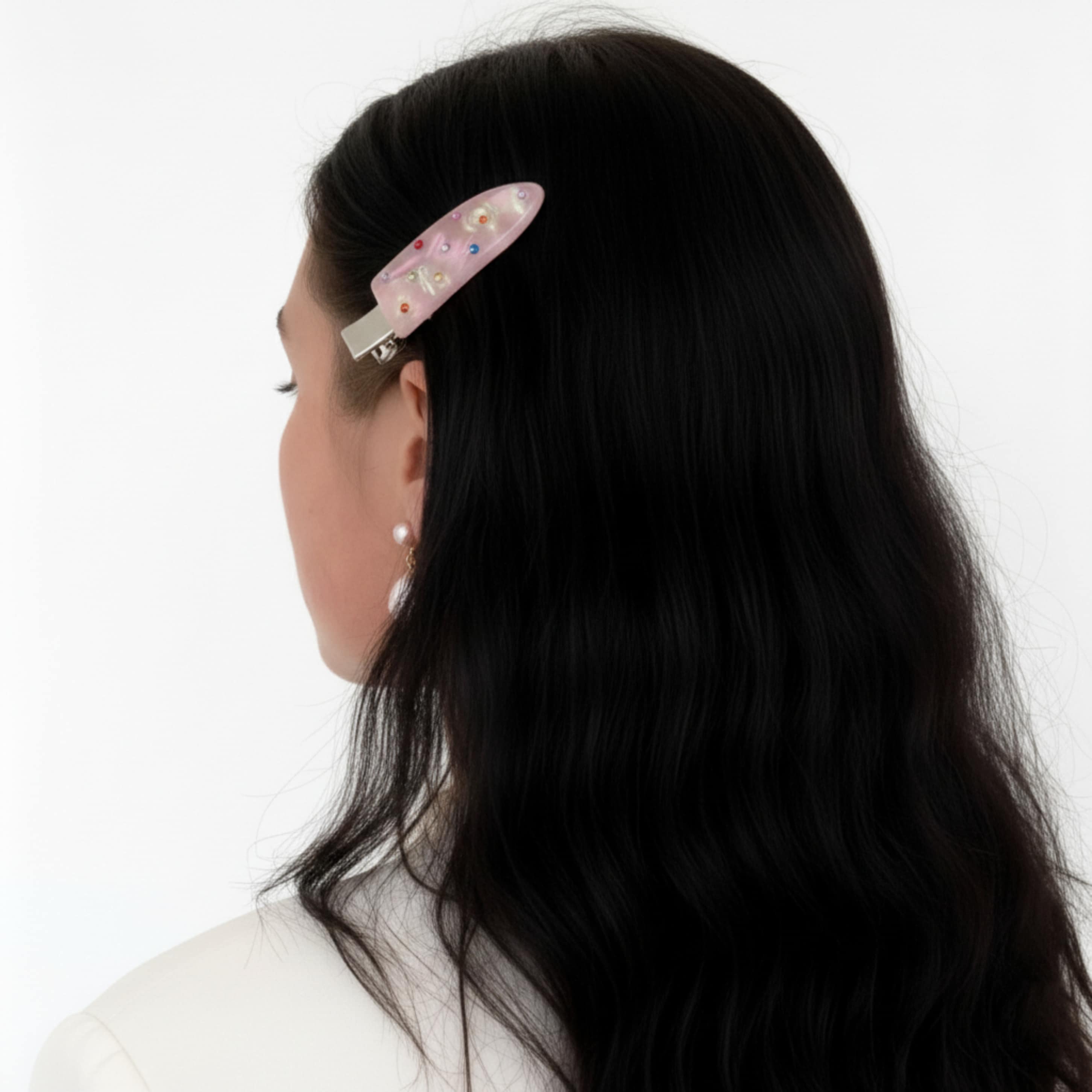 Sparkling Acetate Non-Marking Hair Clip