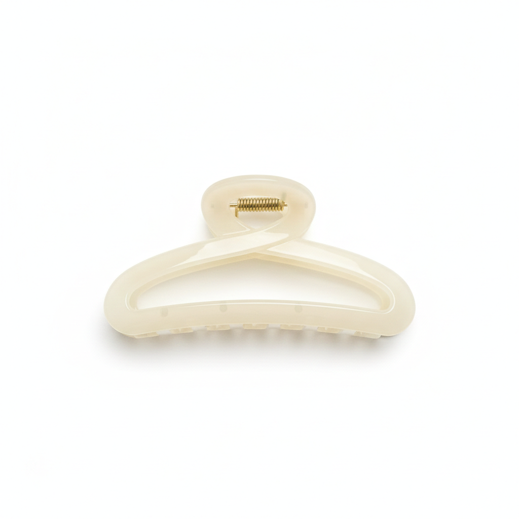 Minimalist Cross-Loop Jelly Hair Claw Clip