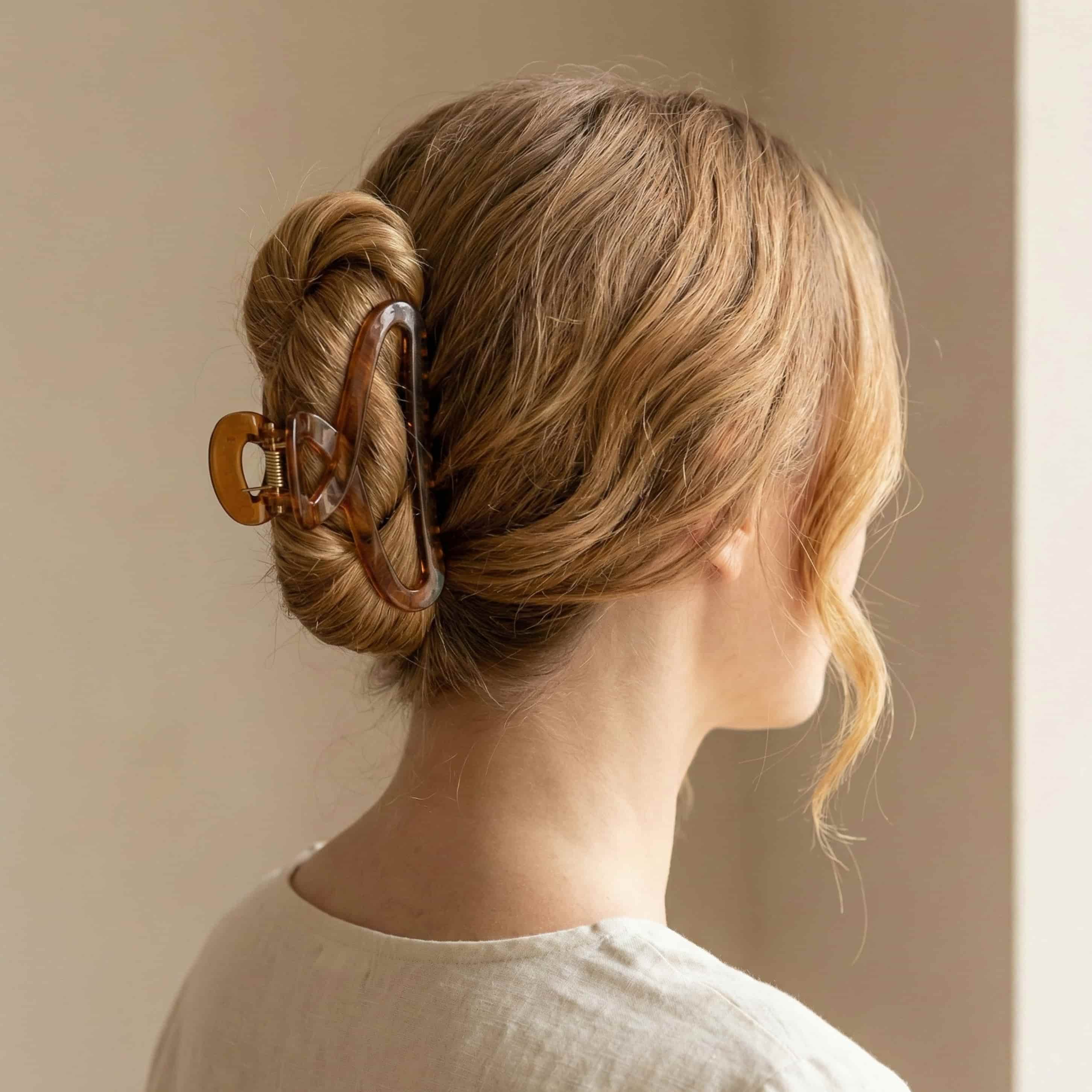 Minimalist Cross-Loop Jelly Hair Claw Clip