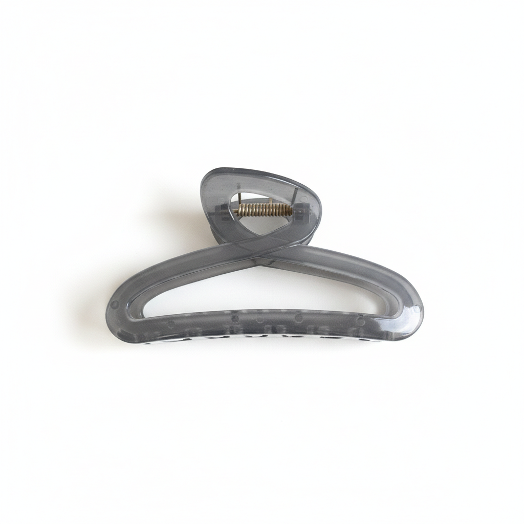 Minimalist Cross-Loop Jelly Hair Claw Clip