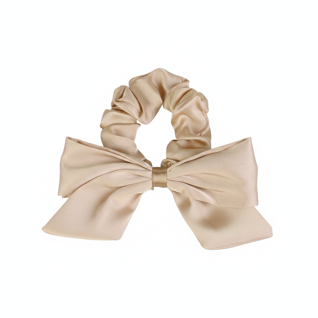 Vintage French Ribbon Bow Scrunchie