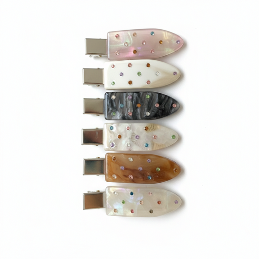 Sparkling Acetate Non-Marking Hair Clip