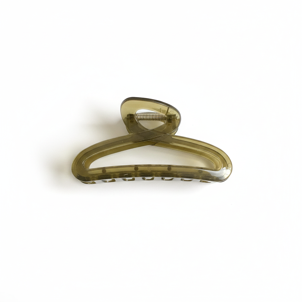 Minimalist Cross-Loop Jelly Hair Claw Clip