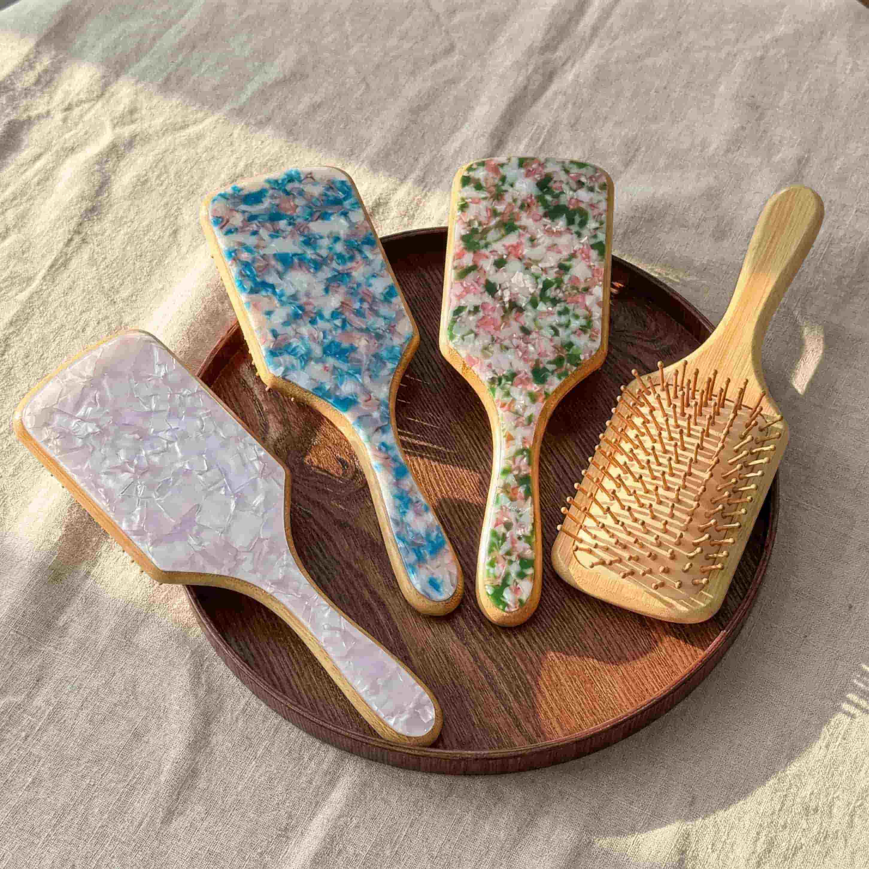 Luxury Acetate Cushion Hair Brush