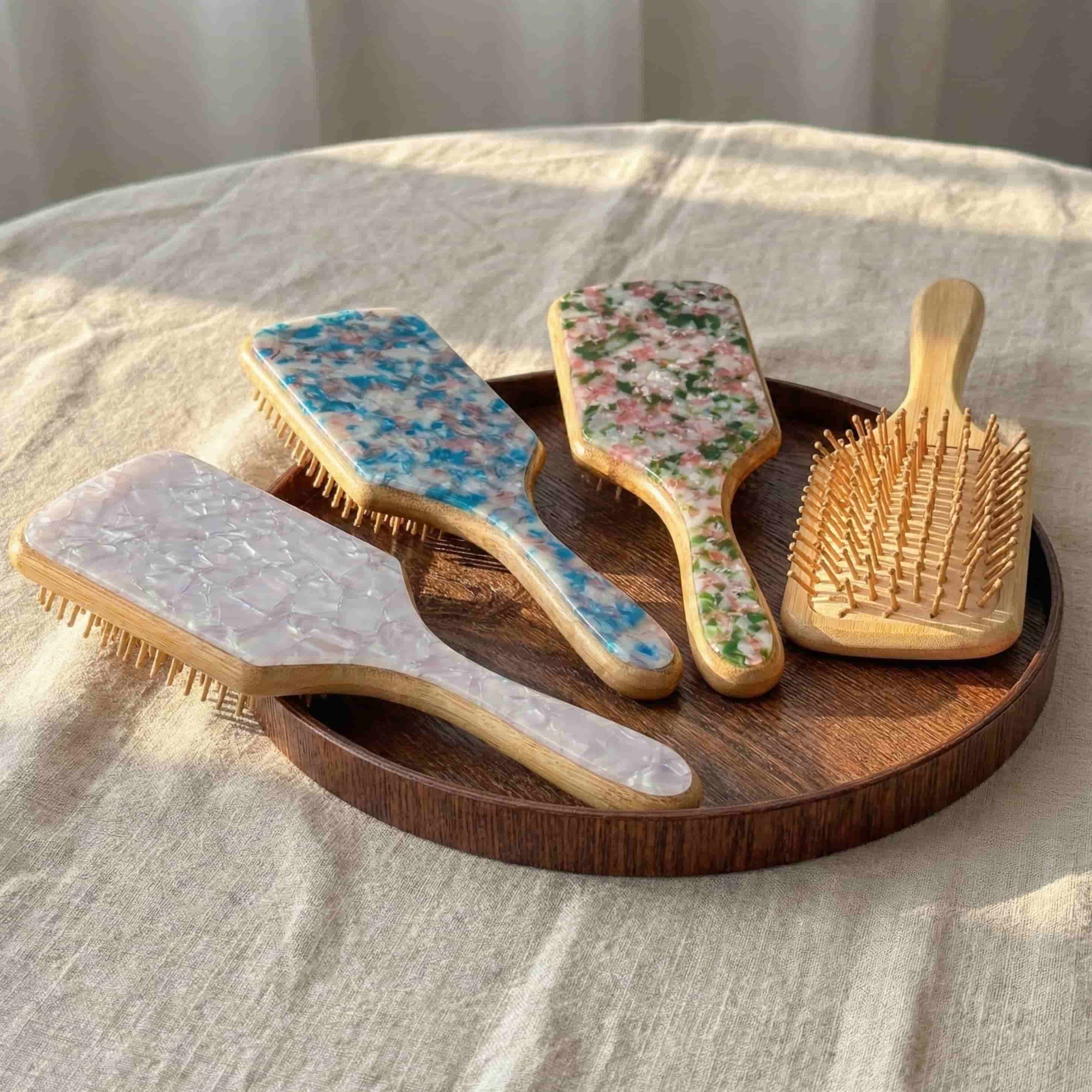 Luxury Acetate Cushion Hair Brush