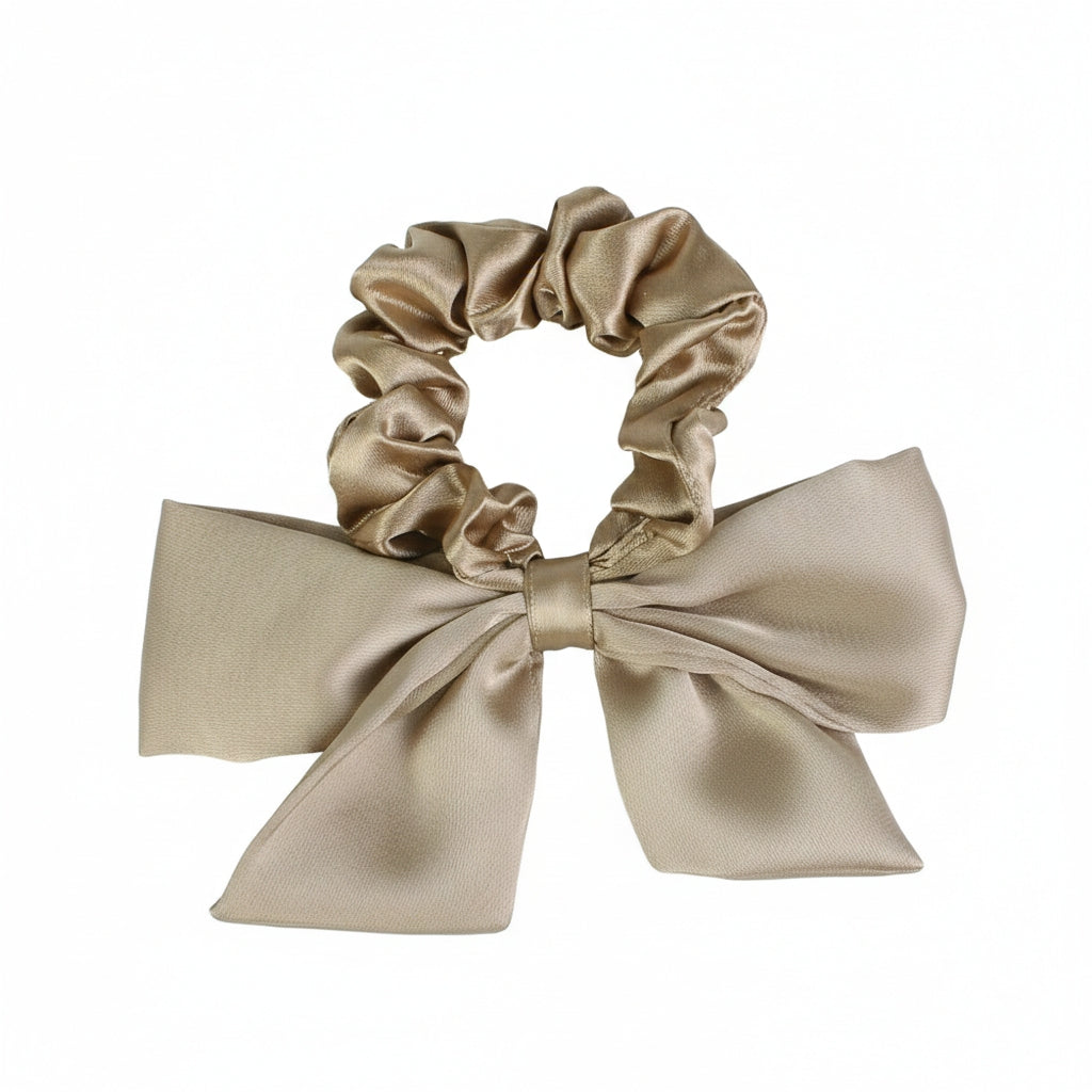 Vintage French Ribbon Bow Scrunchie